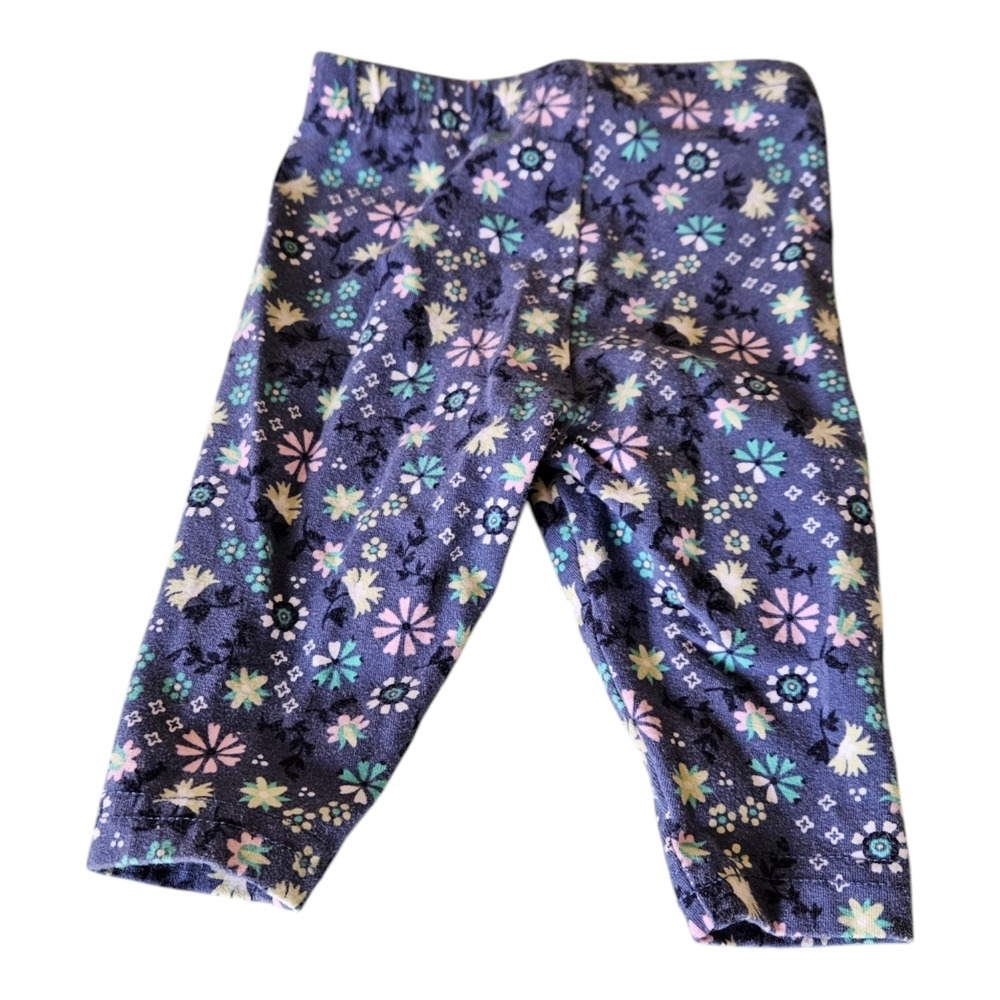 Carter's Kids Size 3M Purple Floral Casual Pants